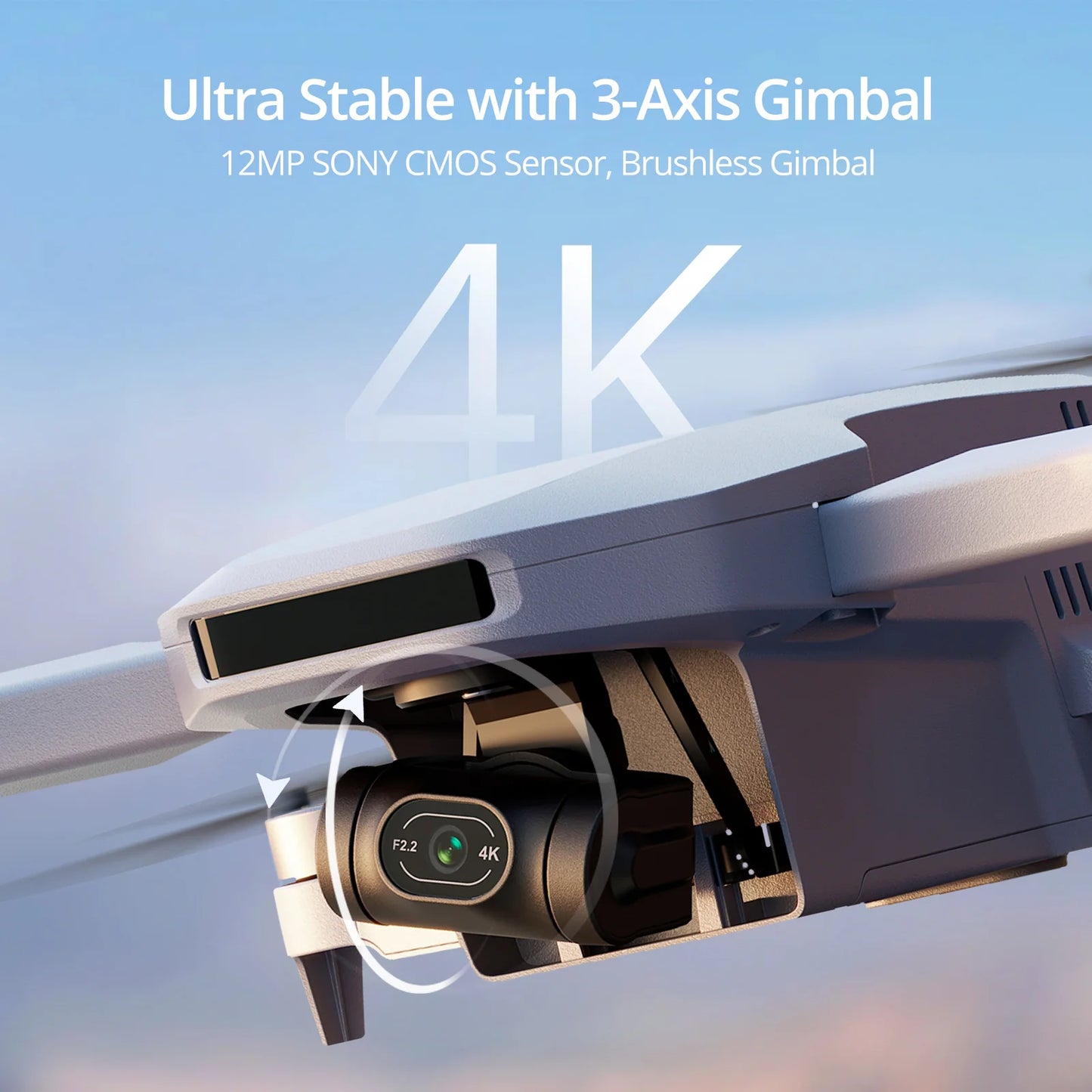 ATOM Premium Package 4K GPS Drone with 3-Axis Gimbal, 4 miles Video Transmission, Visual Tracking